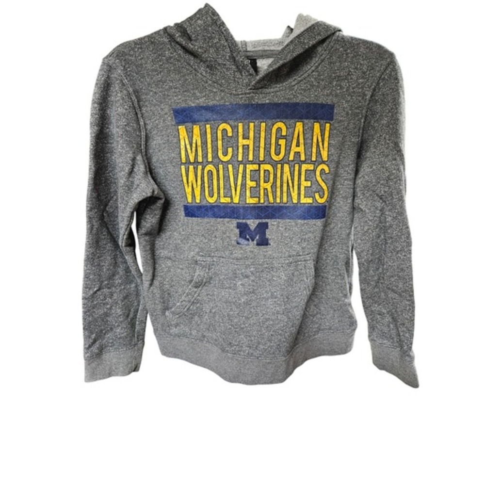 Michigan Wolverine Gen 2 Gray Hoodie Size M 10/12 (T76)
